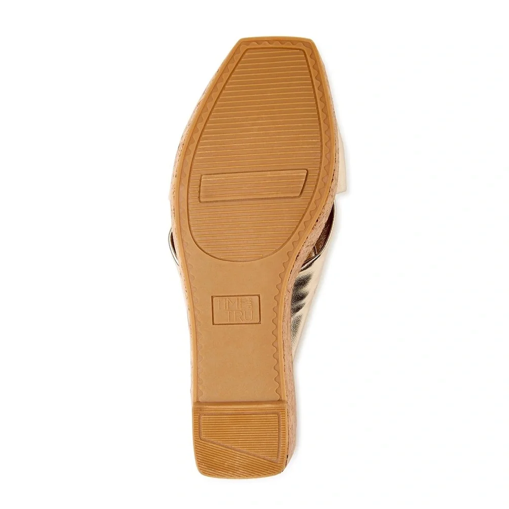 Time and Tru Gold Wedge Sandals - Picture 4 of 8